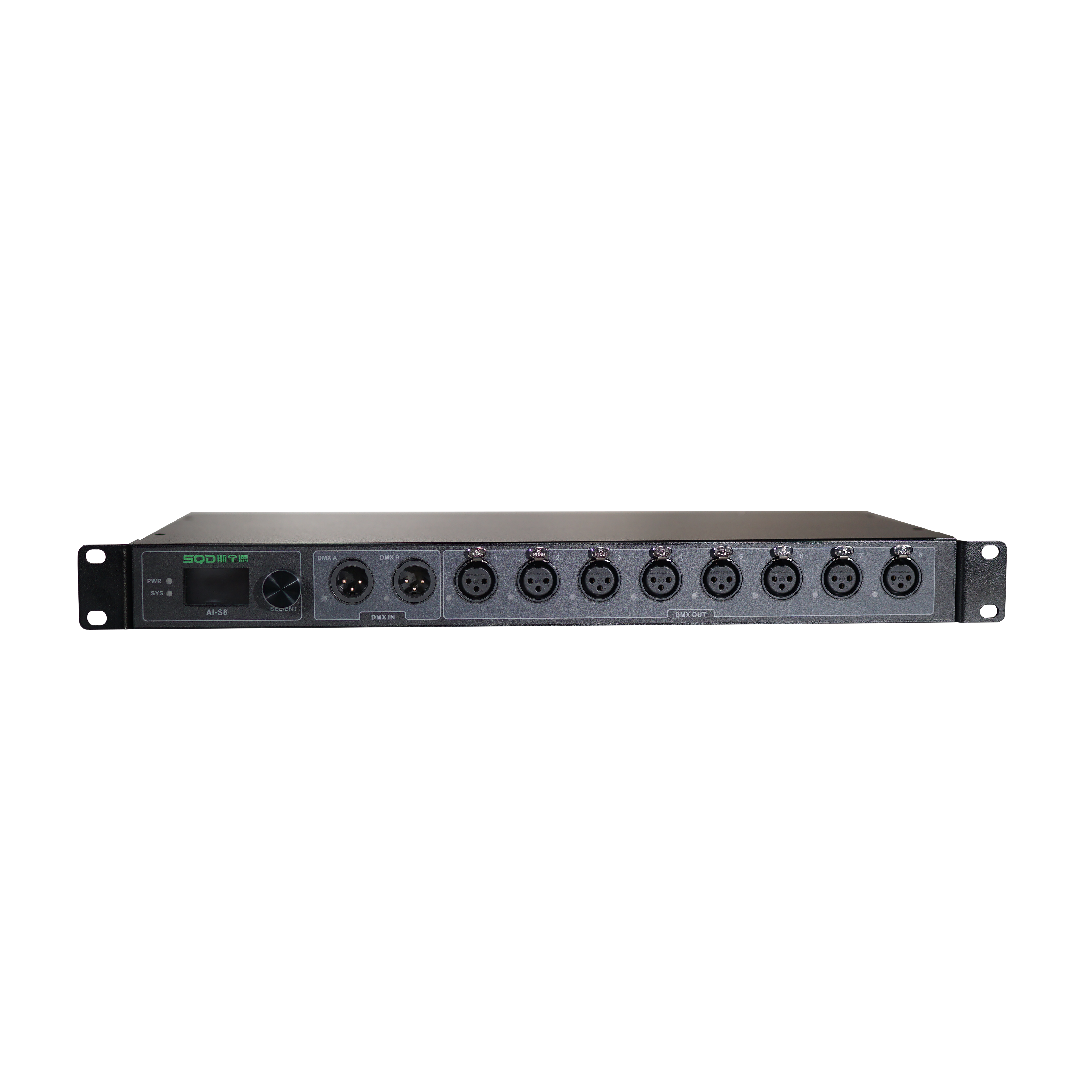 AI-S8 DMX网络分配器（机架式）
